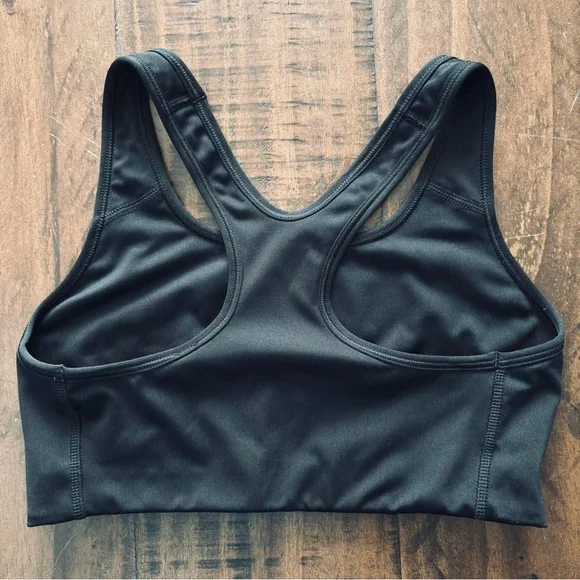 Nike Sports Bra Black White Logo Size M - Picture 3 of 5